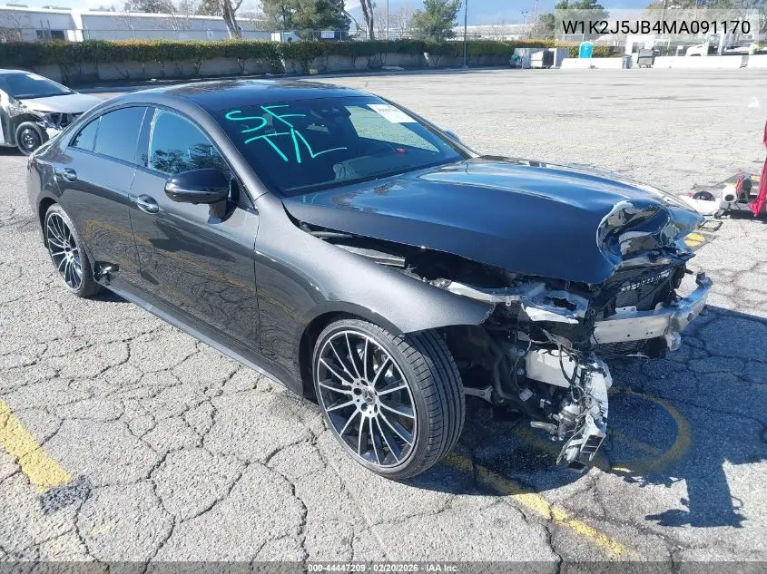 2021 Mercedes-Benz Cls 450 VIN: W1K2J5JB4MA091170 Lot: 44447209
