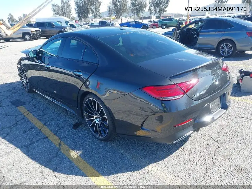 2021 Mercedes-Benz Cls 450 VIN: W1K2J5JB4MA091170 Lot: 44447209