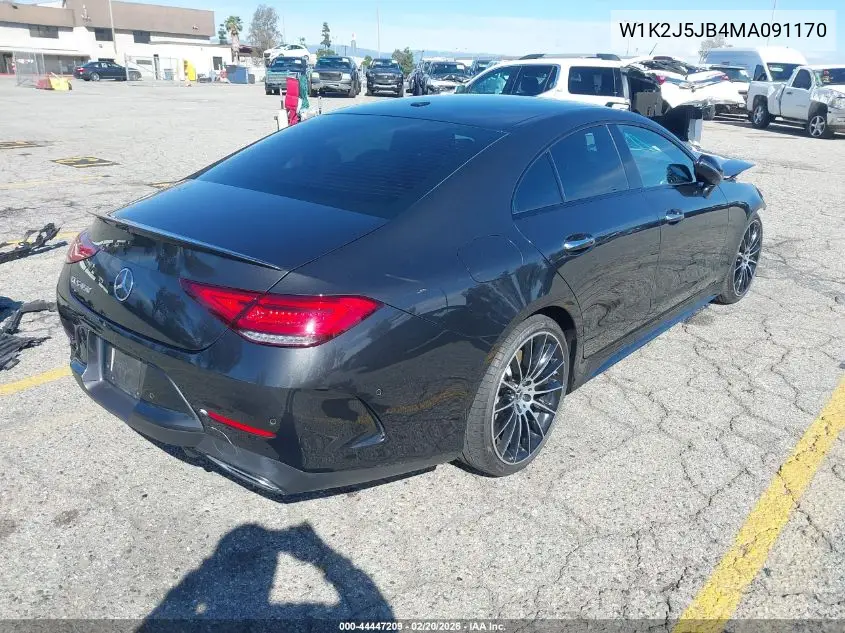2021 Mercedes-Benz Cls 450 VIN: W1K2J5JB4MA091170 Lot: 44447209