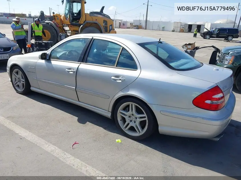 2005 Mercedes-Benz E 55 Amg VIN: WDBUF76J15A779496 Lot: 45437408