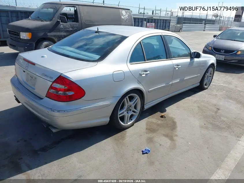 2005 Mercedes-Benz E 55 Amg VIN: WDBUF76J15A779496 Lot: 45437408