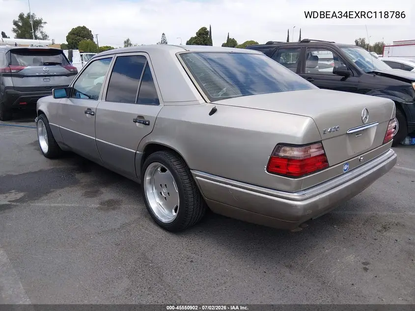 1994 Mercedes-Benz E 420 VIN: WDBEA34EXRC118786 Lot: 45550902