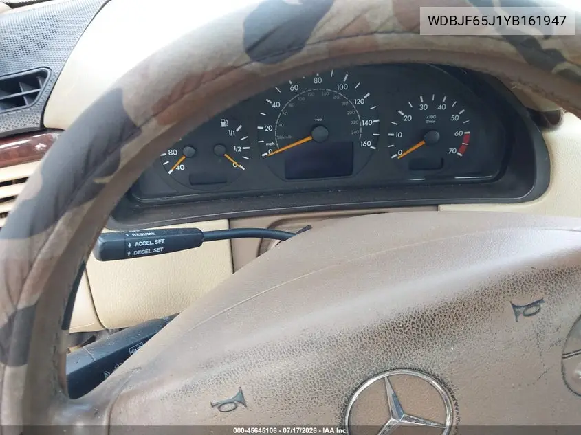 2000 Mercedes-Benz E 320 VIN: WDBJF65J1YB161947 Lot: 45645106