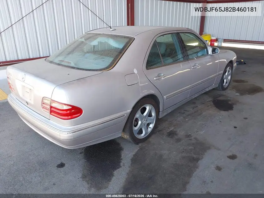 2002 Mercedes-Benz E 320 VIN: WDBJF65J82B460181 Lot: 45625003