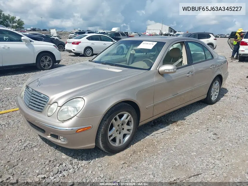2003 Mercedes-Benz E 320 VIN: WDBUF65J63A345227 Lot: 45583476