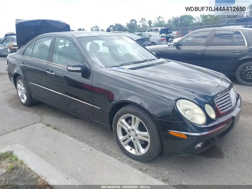2004 Mercedes-Benz E 500 VIN: WDBUF70J44A412650 Lot: 45200704