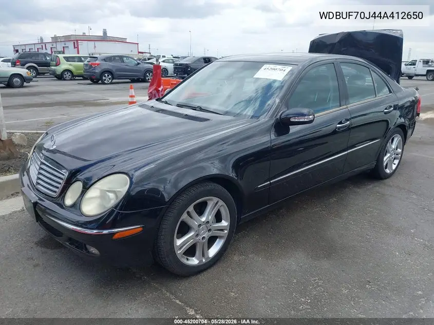 2004 Mercedes-Benz E 500 VIN: WDBUF70J44A412650 Lot: 45200704