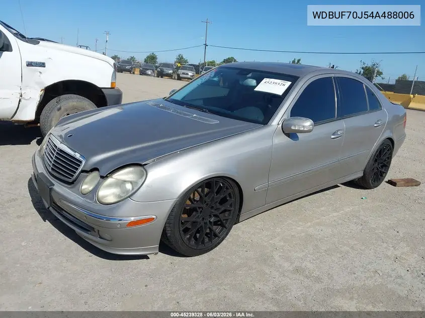 2004 Mercedes-Benz E 500 VIN: WDBUF70J54A488006 Lot: 45239328