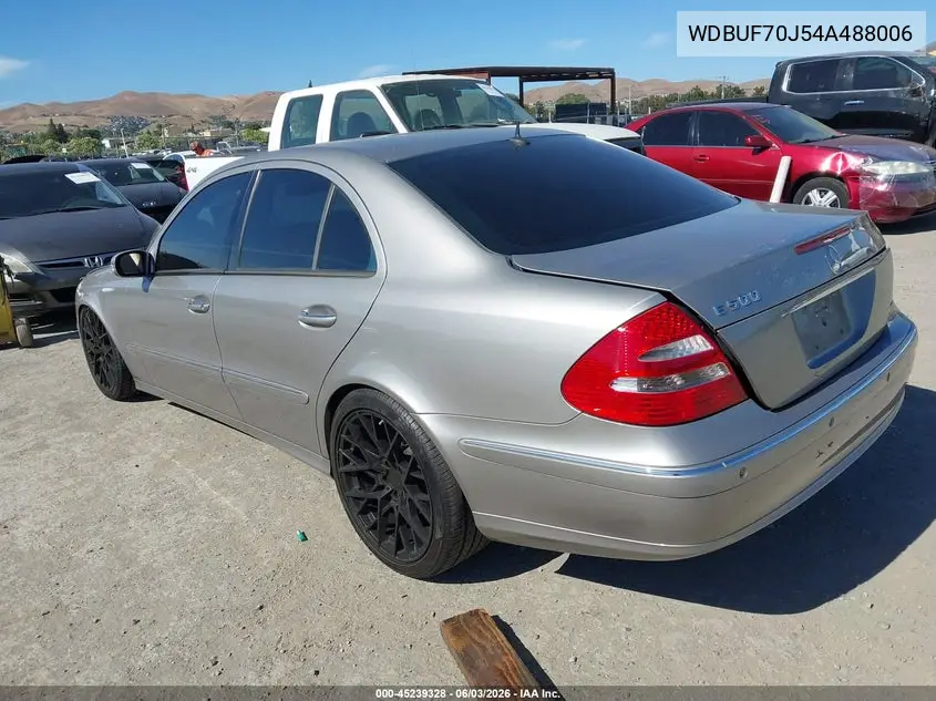 2004 Mercedes-Benz E 500 VIN: WDBUF70J54A488006 Lot: 45239328