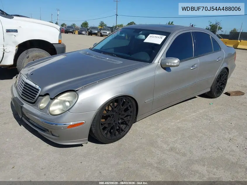 2004 Mercedes-Benz E 500 VIN: WDBUF70J54A488006 Lot: 45239328