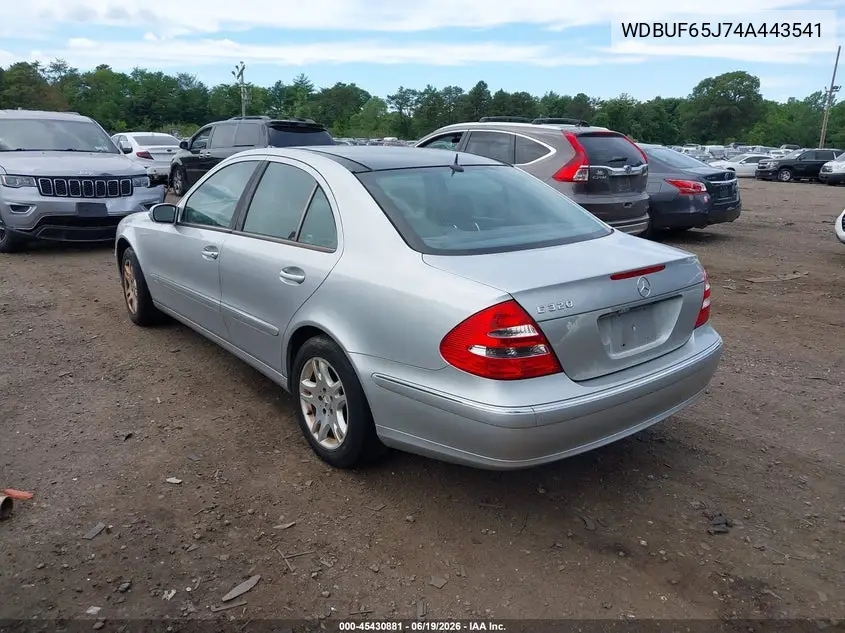 2004 Mercedes-Benz E 320 VIN: WDBUF65J74A443541 Lot: 45430881