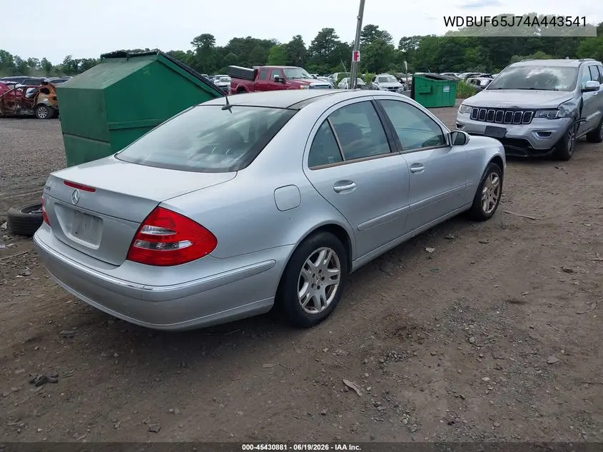 2004 Mercedes-Benz E 320 VIN: WDBUF65J74A443541 Lot: 45430881