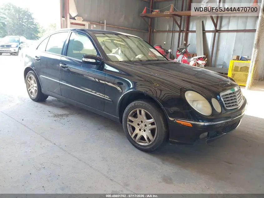 2004 Mercedes-Benz E 320 VIN: WDBUF65J44A470700 Lot: 45651702