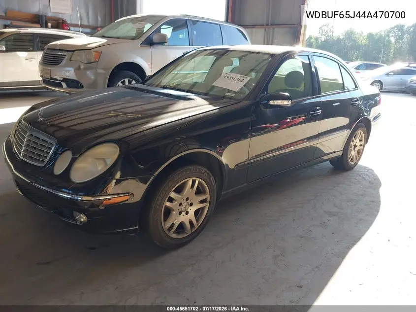 2004 Mercedes-Benz E 320 VIN: WDBUF65J44A470700 Lot: 45651702