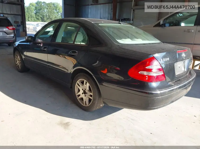 2004 Mercedes-Benz E 320 VIN: WDBUF65J44A470700 Lot: 45651702
