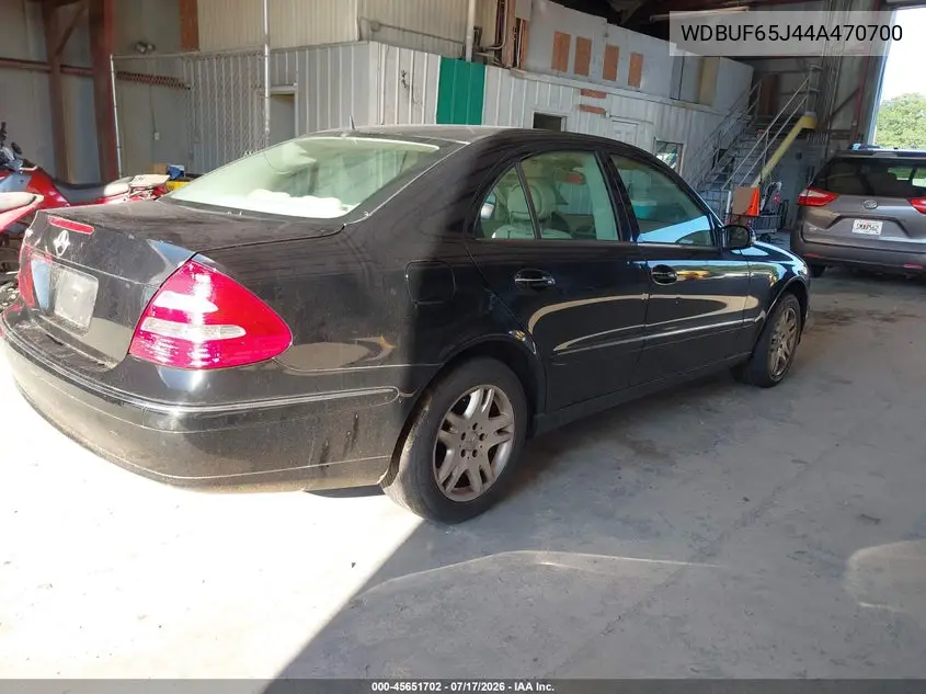 2004 Mercedes-Benz E 320 VIN: WDBUF65J44A470700 Lot: 45651702