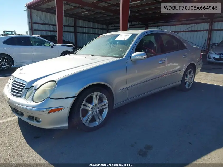 2005 Mercedes-Benz E 500 VIN: WDBUF70J05A664946 Lot: 45438287