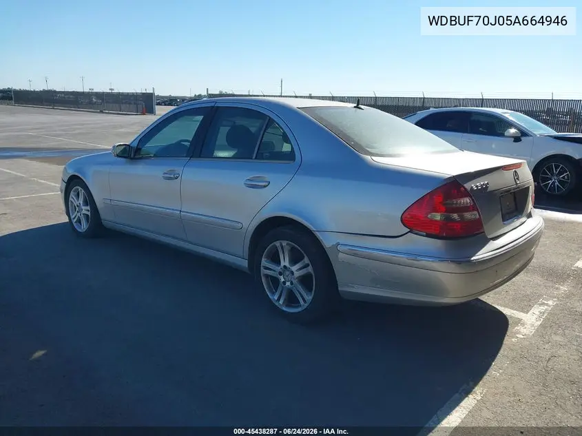 2005 Mercedes-Benz E 500 VIN: WDBUF70J05A664946 Lot: 45438287