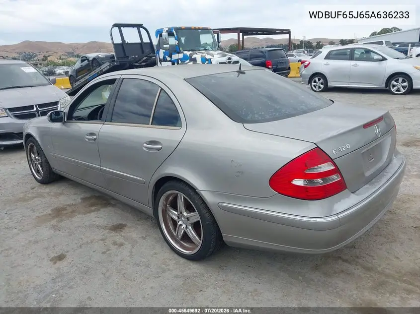 2005 Mercedes-Benz E 320 VIN: WDBUF65J65A636233 Lot: 45649692
