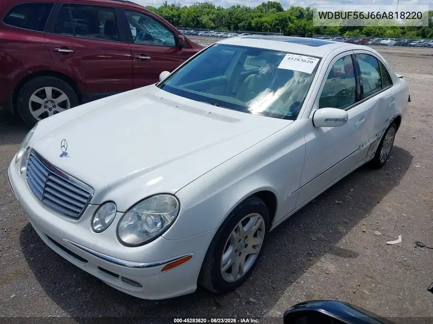 2006 Mercedes-Benz E-Class 3.5L VIN: WDBUF56J66A818220 Lot: 45283620