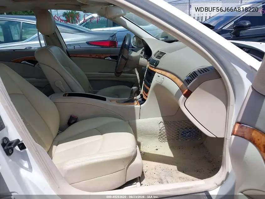 2006 Mercedes-Benz E-Class 3.5L VIN: WDBUF56J66A818220 Lot: 45283620