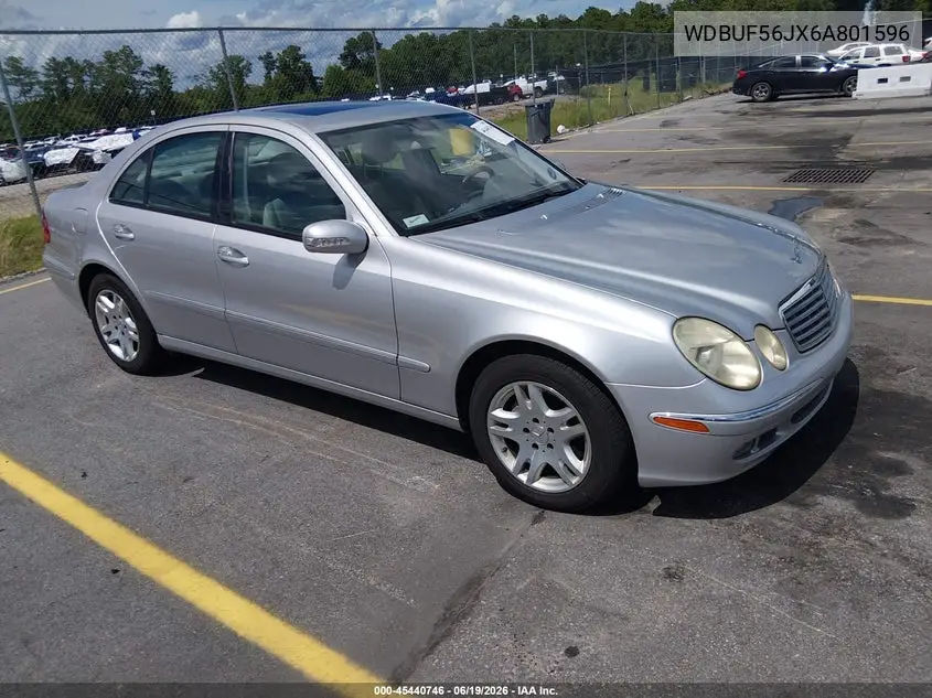 2006 Mercedes-Benz E-Class 3.5L VIN: WDBUF56JX6A801596 Lot: 45440746
