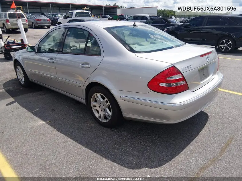 2006 Mercedes-Benz E-Class 3.5L VIN: WDBUF56JX6A801596 Lot: 45440746