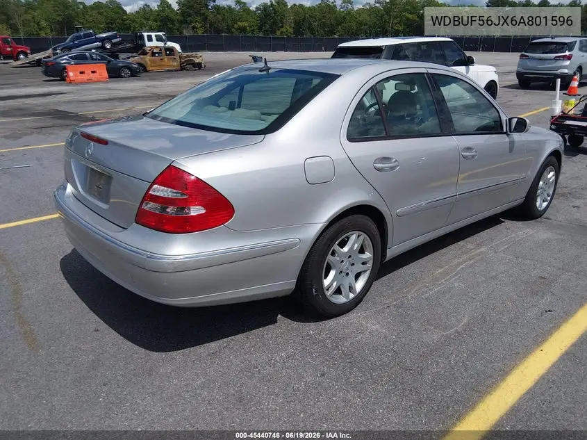 2006 Mercedes-Benz E-Class 3.5L VIN: WDBUF56JX6A801596 Lot: 45440746