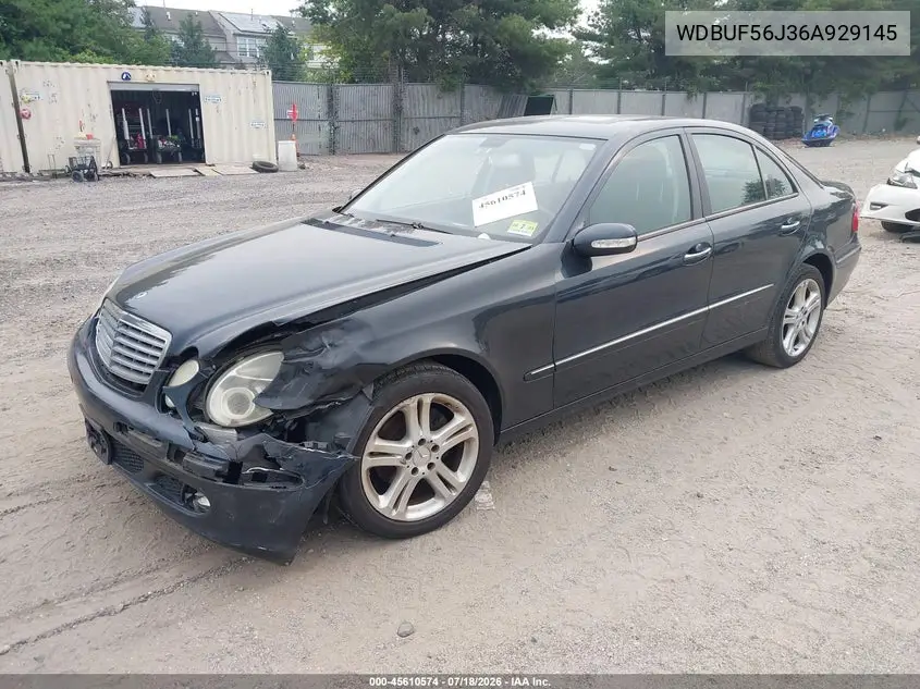 2006 Mercedes-Benz E 350 VIN: WDBUF56J36A929145 Lot: 45610574