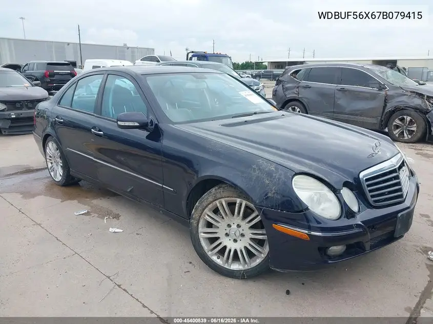 2007 Mercedes-Benz E 350 VIN: WDBUF56X67B079415 Lot: 45400839