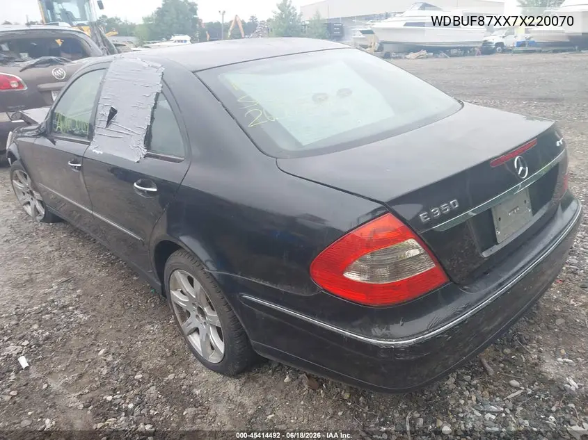 2007 Mercedes-Benz E 350 4Matic VIN: WDBUF87XX7X220070 Lot: 45414492