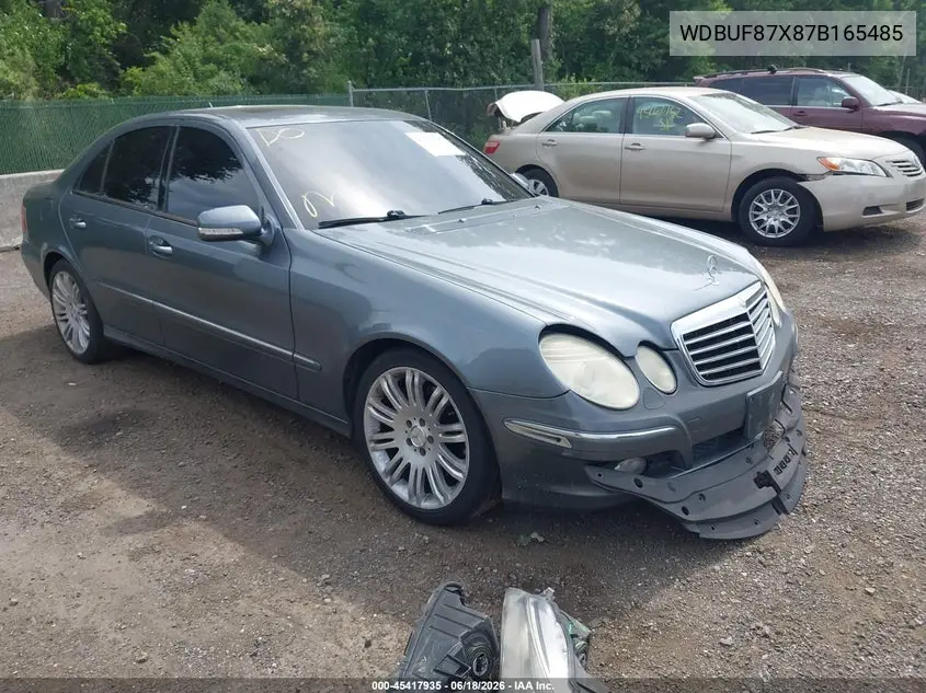 2007 Mercedes-Benz E 350 4Matic VIN: WDBUF87X87B165485 Lot: 45417935