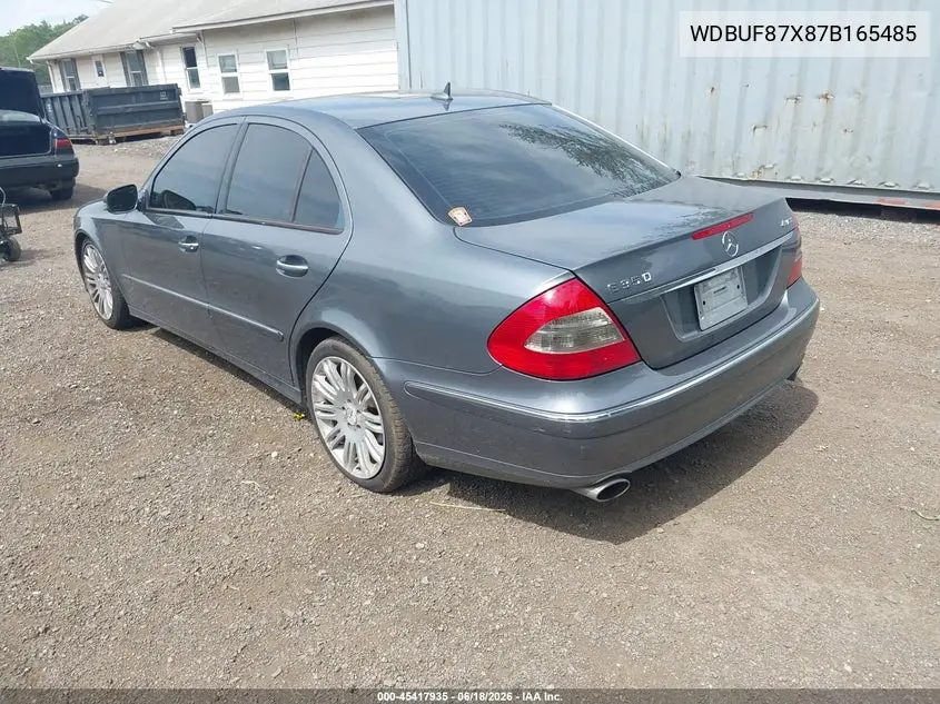 2007 Mercedes-Benz E 350 4Matic VIN: WDBUF87X87B165485 Lot: 45417935