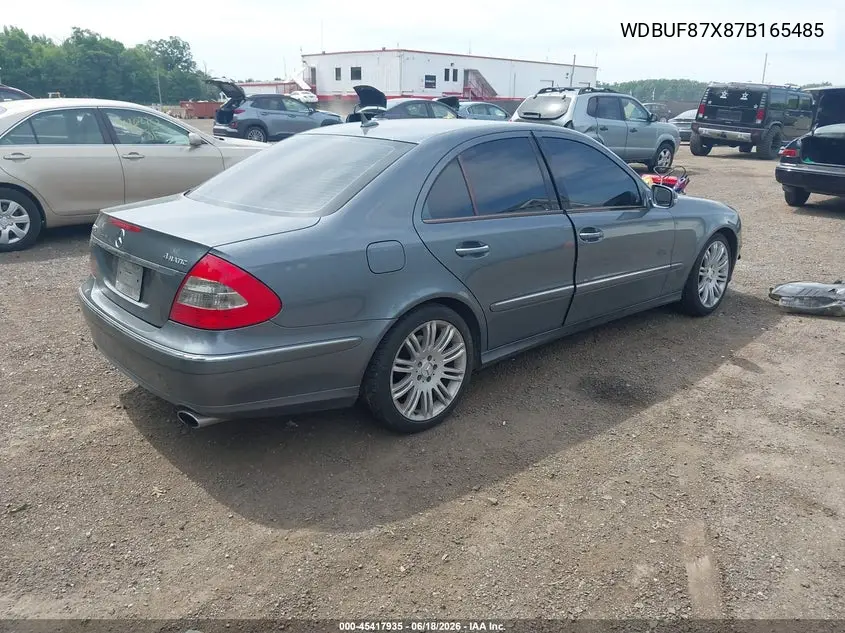 2007 Mercedes-Benz E 350 4Matic VIN: WDBUF87X87B165485 Lot: 45417935