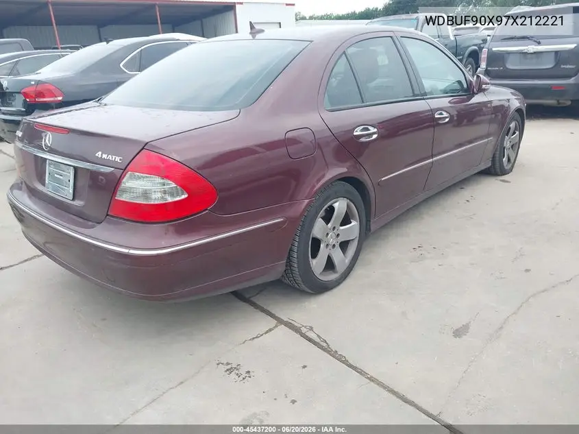 2007 Mercedes-Benz E 550 4Matic VIN: WDBUF90X97X212221 Lot: 45437200