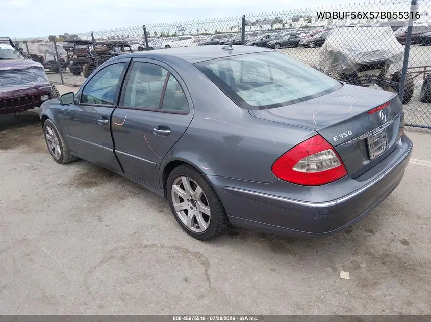 2007 Mercedes-Benz E 350 VIN: WDBUF56X57B055316 Lot: 45675518