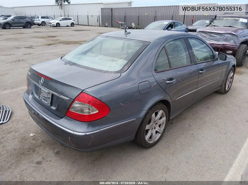 2007 Mercedes-Benz E 350 VIN: WDBUF56X57B055316 Lot: 45675518