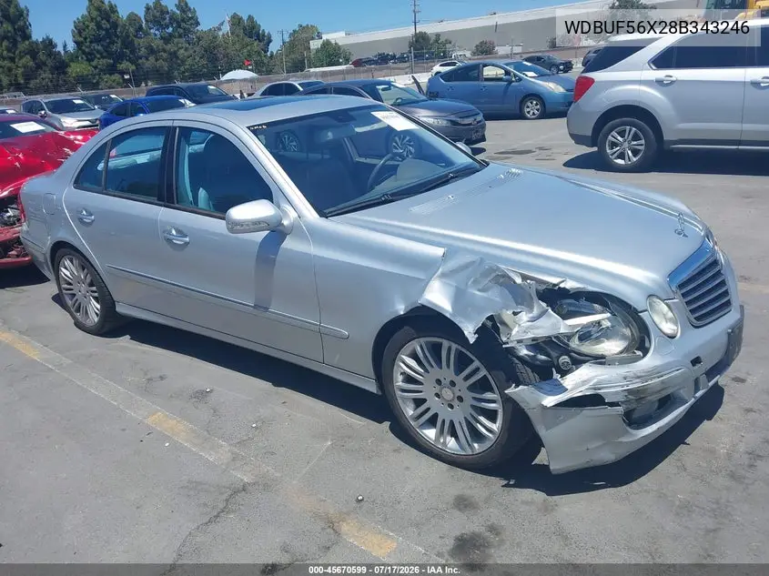 2008 Mercedes-Benz E 350 VIN: WDBUF56X28B343246 Lot: 45670599