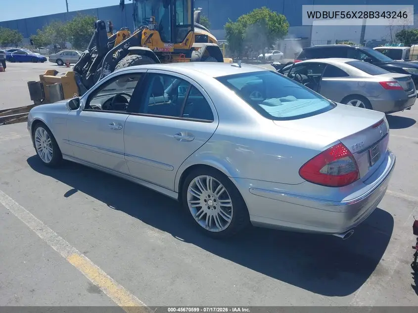 2008 Mercedes-Benz E 350 VIN: WDBUF56X28B343246 Lot: 45670599