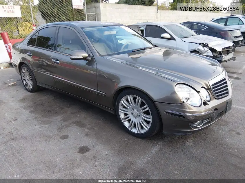2008 Mercedes-Benz E 350 VIN: WDBUF56X28B260884 Lot: 45673875