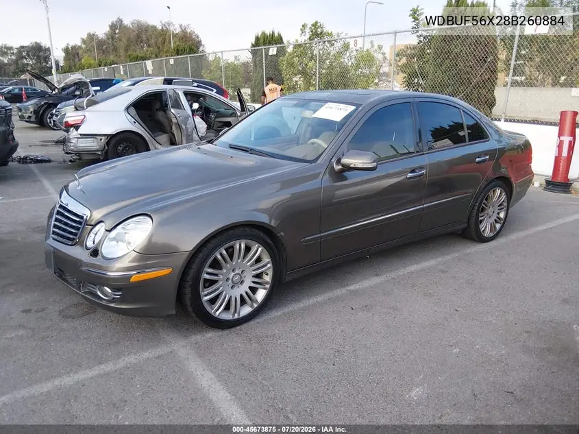 2008 Mercedes-Benz E 350 VIN: WDBUF56X28B260884 Lot: 45673875