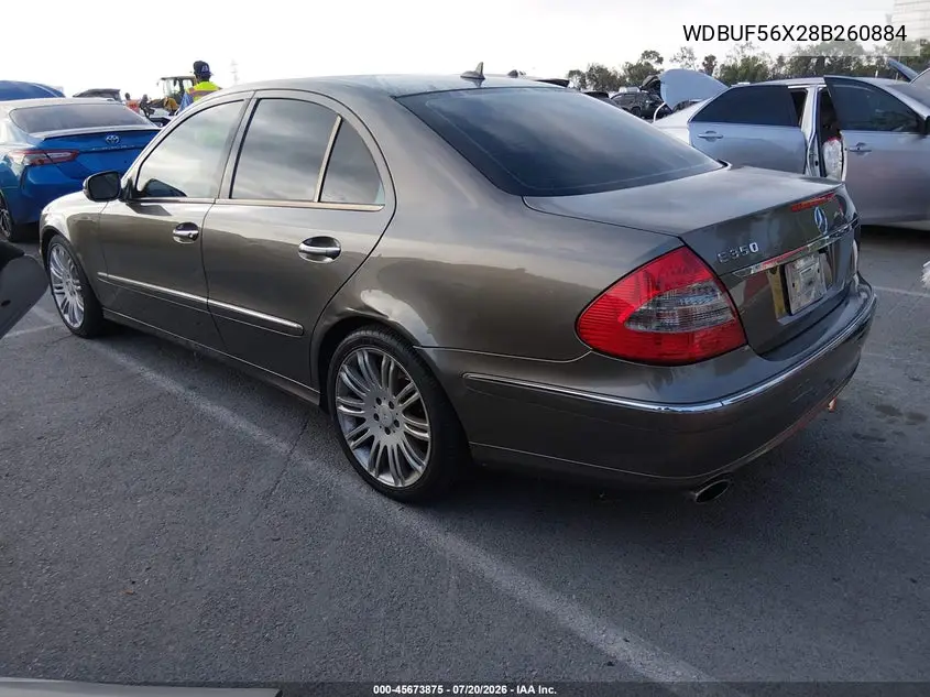 2008 Mercedes-Benz E 350 VIN: WDBUF56X28B260884 Lot: 45673875
