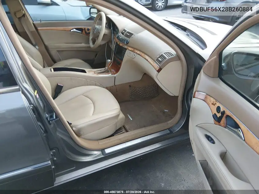 2008 Mercedes-Benz E 350 VIN: WDBUF56X28B260884 Lot: 45673875