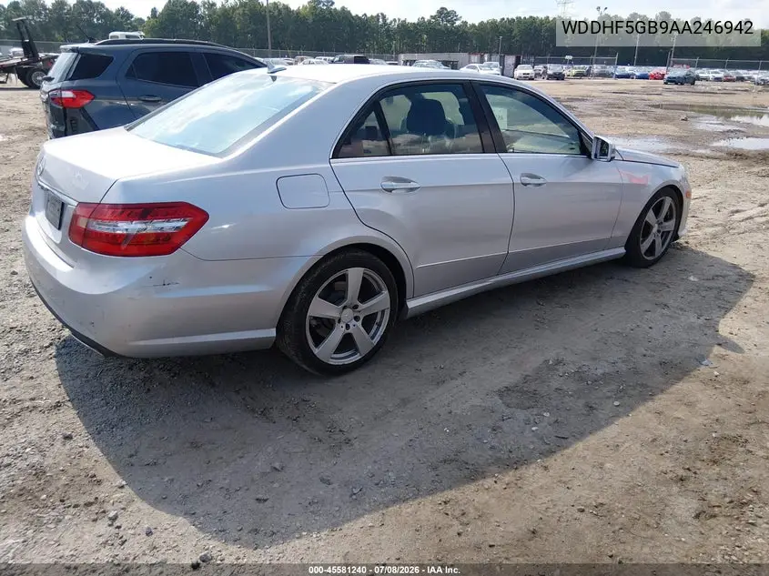 2010 Mercedes-Benz E 350 VIN: WDDHF5GB9AA246942 Lot: 45581240