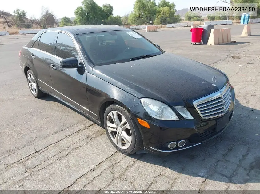 2010 Mercedes-Benz E 350 4Matic VIN: WDDHF8HB0AA233450 Lot: 45652321