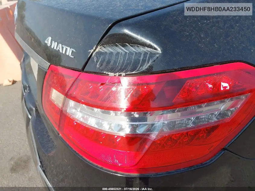 2010 Mercedes-Benz E 350 4Matic VIN: WDDHF8HB0AA233450 Lot: 45652321