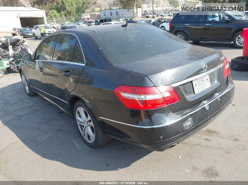 2010 Mercedes-Benz E 350 4Matic VIN: WDDHF8HB0AA233450 Lot: 45652321