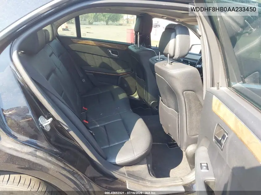 2010 Mercedes-Benz E 350 4Matic VIN: WDDHF8HB0AA233450 Lot: 45652321