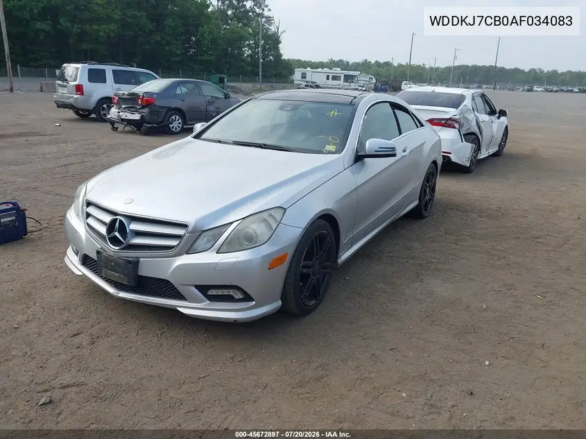 2010 Mercedes-Benz E 550 VIN: WDDKJ7CB0AF034083 Lot: 45672897