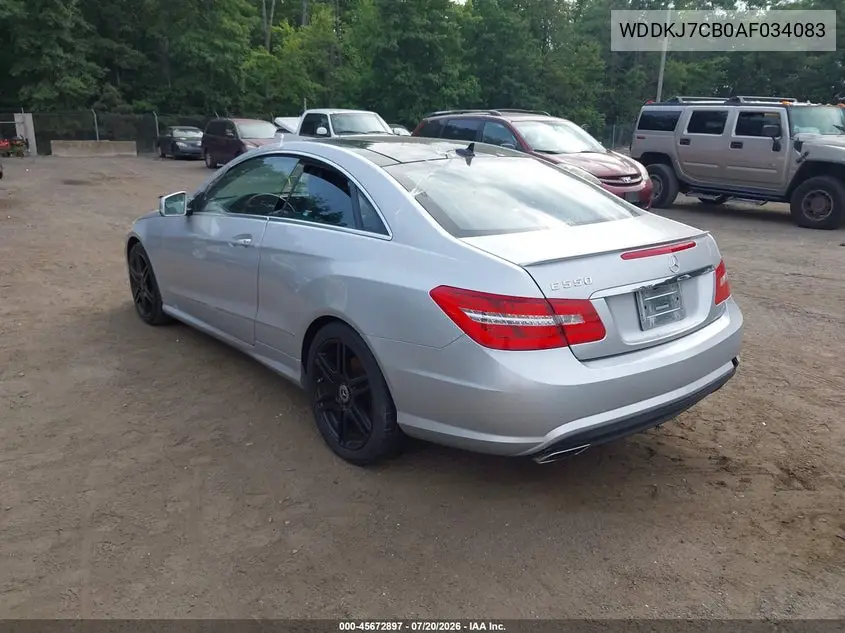 2010 Mercedes-Benz E 550 VIN: WDDKJ7CB0AF034083 Lot: 45672897